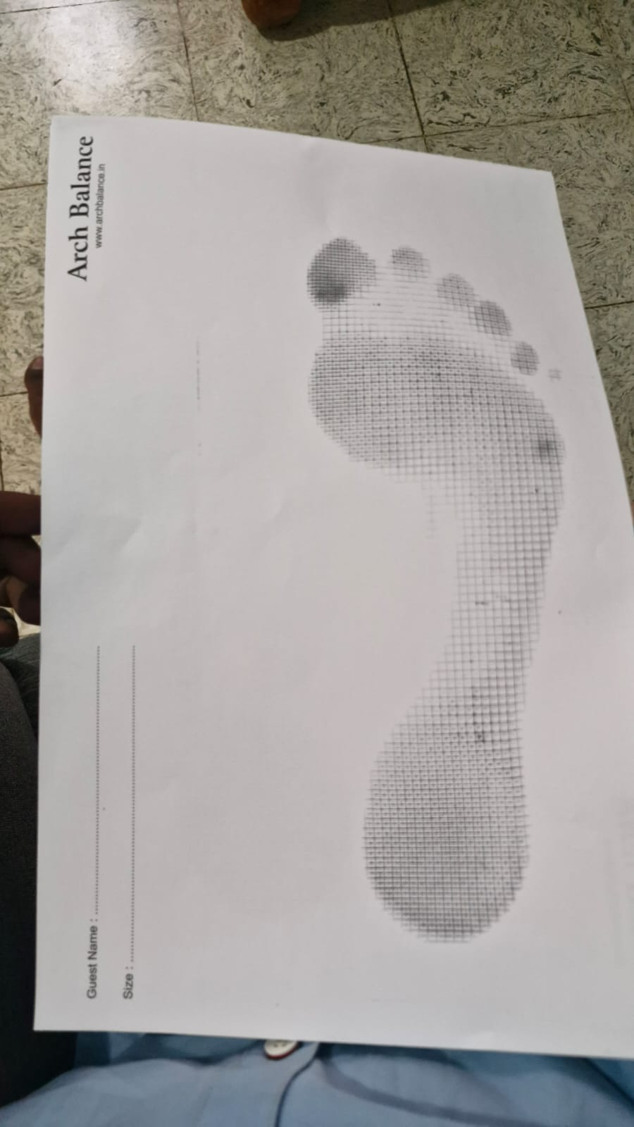 Original footprint impression